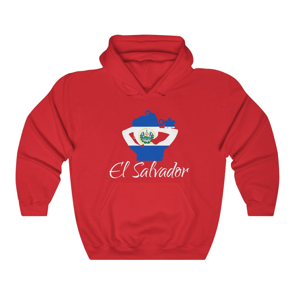 El Salvador Lady Flag Hoodie Sweatshirt 2 - Unisex