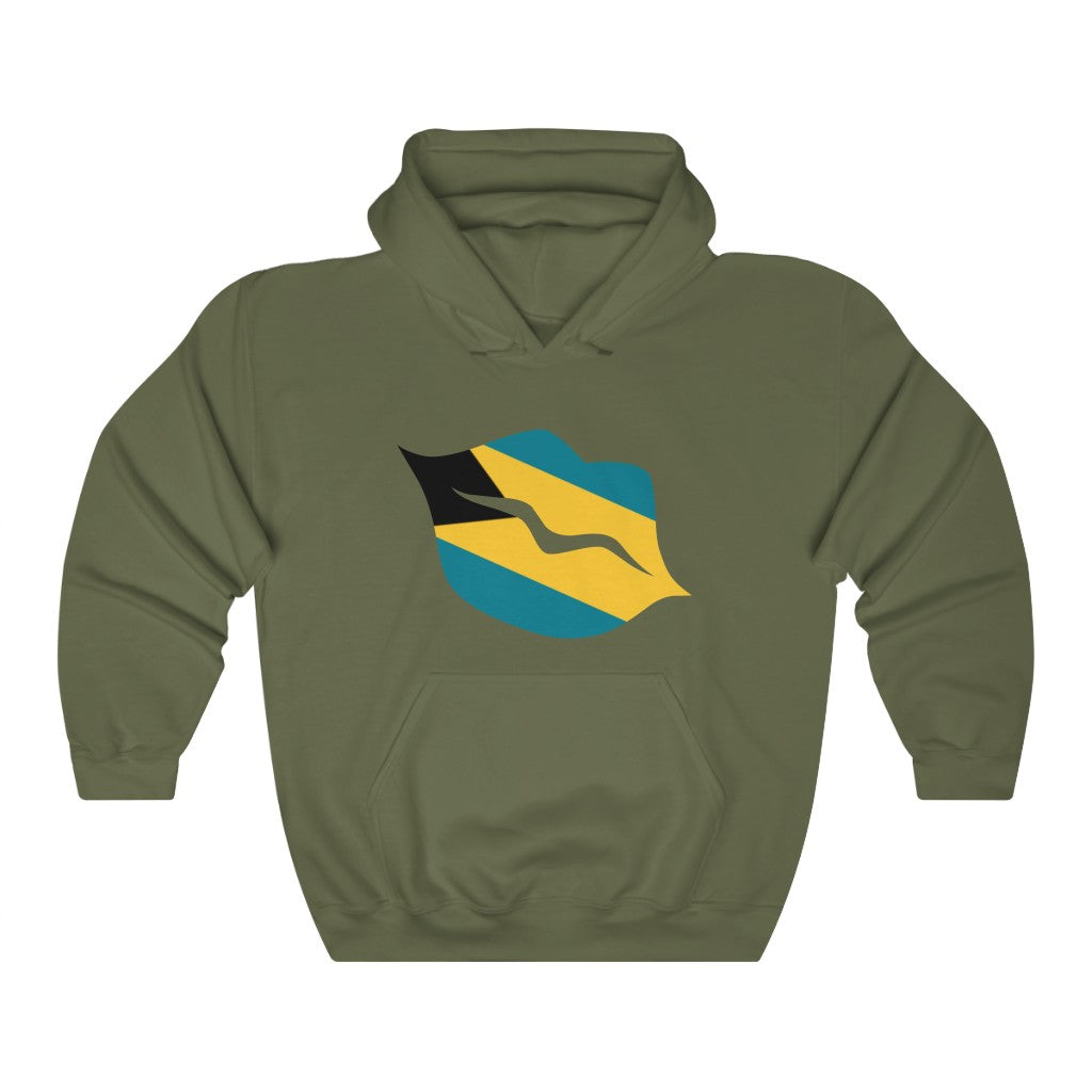 Bahamas Lips Flag Hoodie Sweatshirt - Unisex