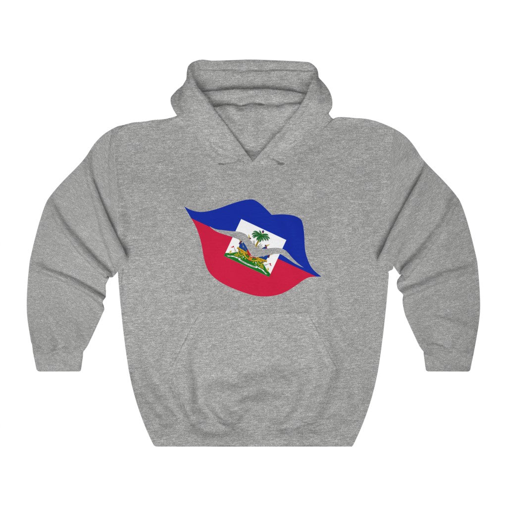 Haiti Lips Flag Hoodie Sweatshirt - Unisex