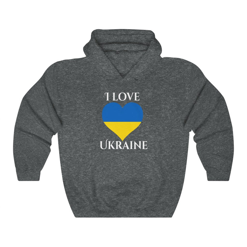 Ukraine Heart Flag Hoodie Sweatshirt 2 - Unisex