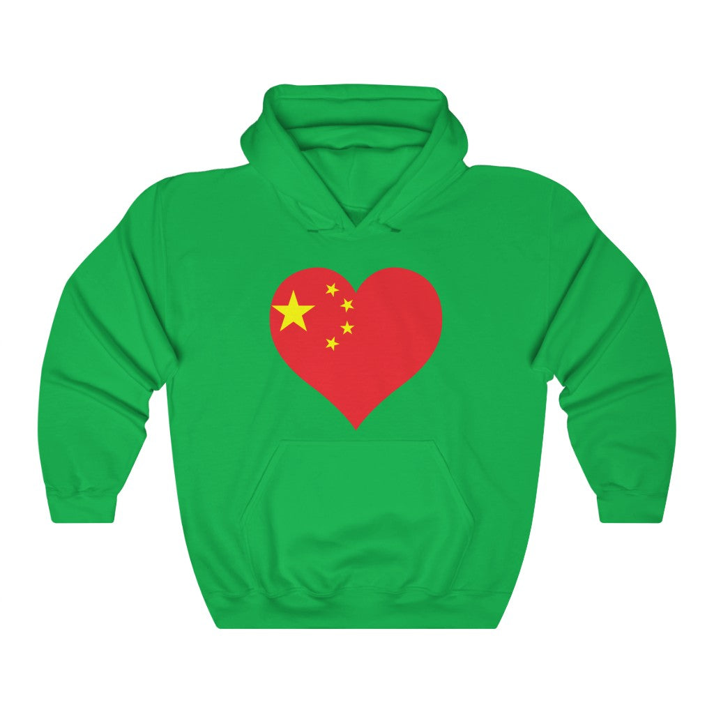China Heart Flag Hoodie Sweatshirt - Unisex