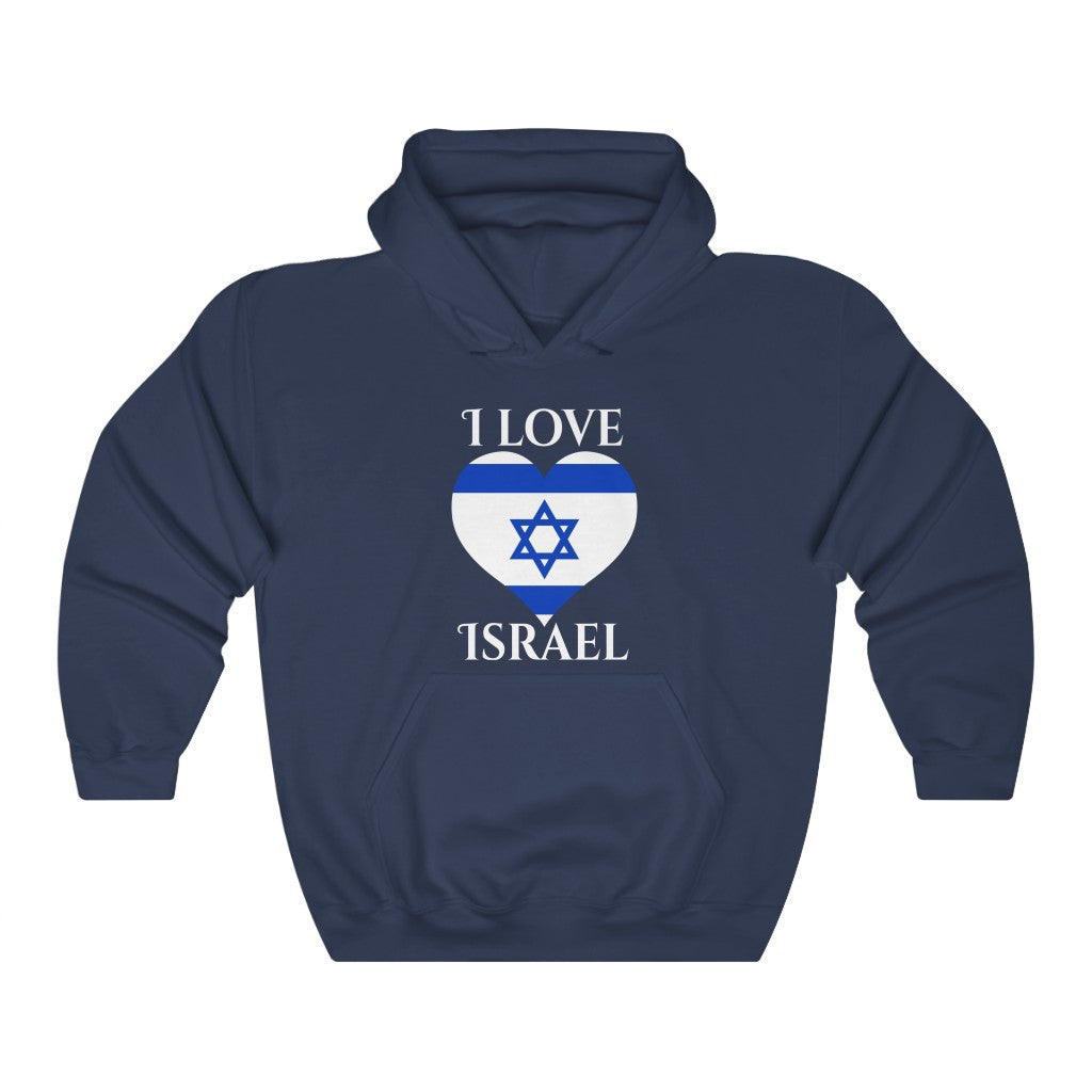 Israel Heart Flag Hoodie Sweatshirt 2 - Unisex