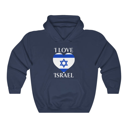 Israel Heart Flag Hoodie Sweatshirt 2 - Unisex