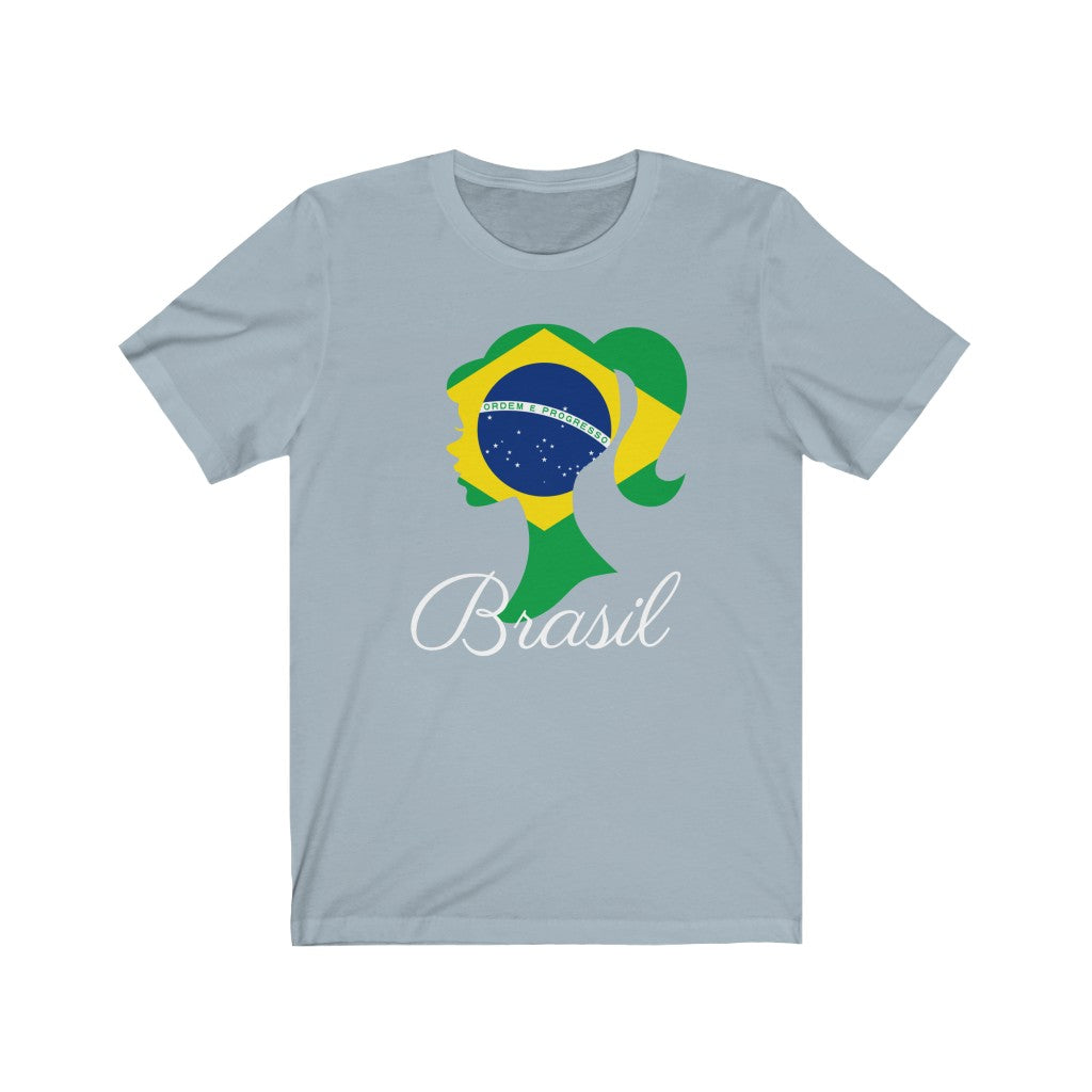 Brazil (Brasil) Girl Flag Premium Tee 2 - Unisex