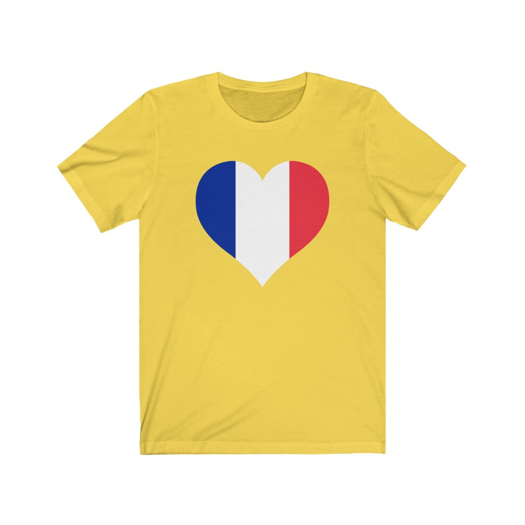France Heart Flag Premium Tee - Unisex