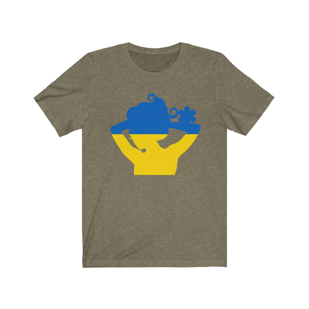 Ukraine Lady Flag Premium Tee - Unisex