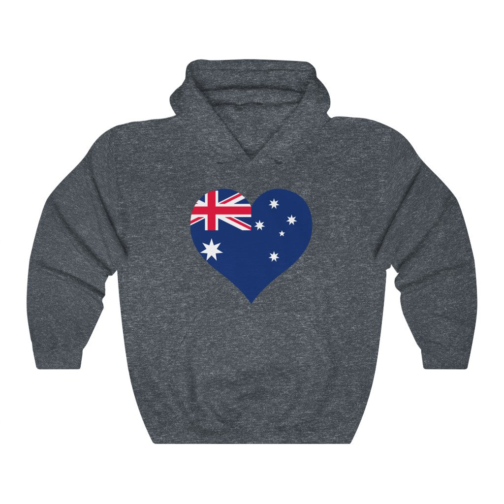 Australia Heart Flag Hoodie Sweatshirt - Unisex