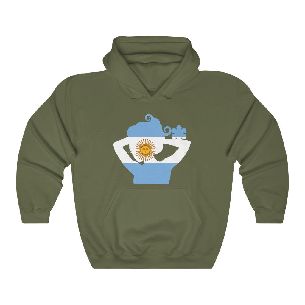 Argentina Lady Flag Hoodie Sweatshirt - Unisex