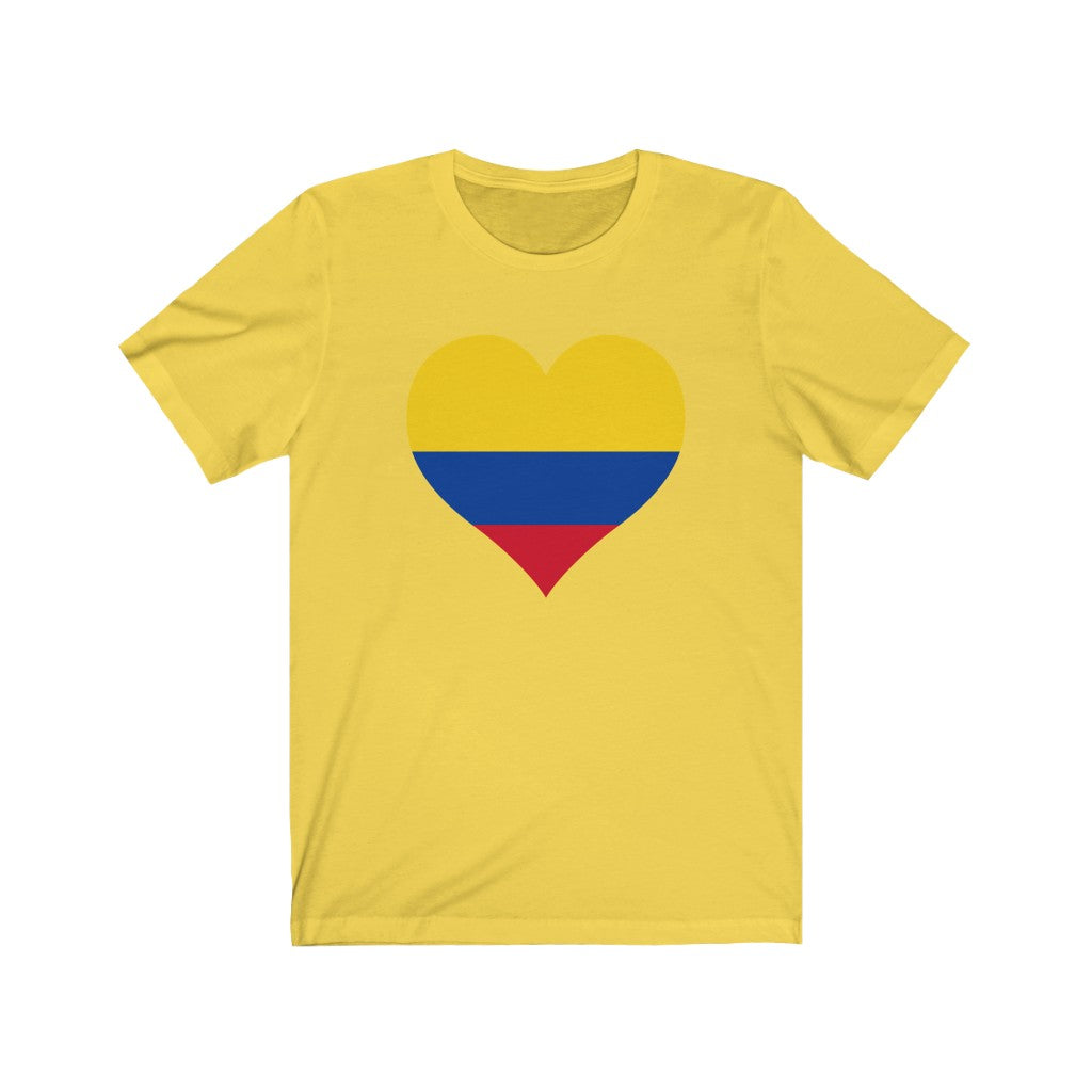 Colombia Heart Flag Premium Tee - Unisex