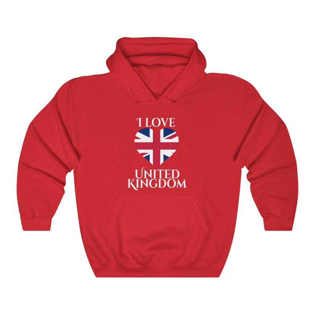 United Kingdom Heart Flag Hoodie Sweatshirt 2 - Unisex