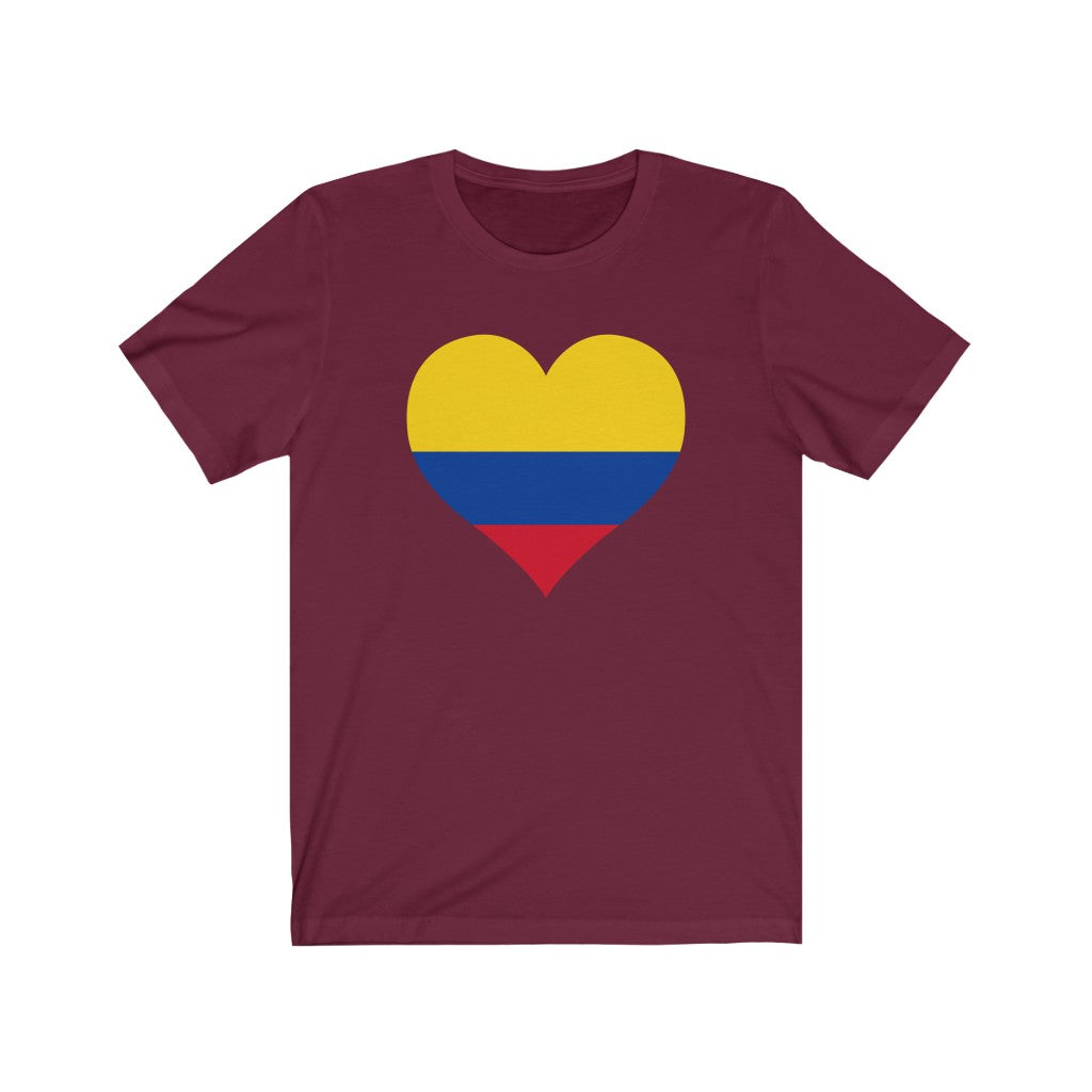 Colombia Heart Flag Premium Tee - Unisex
