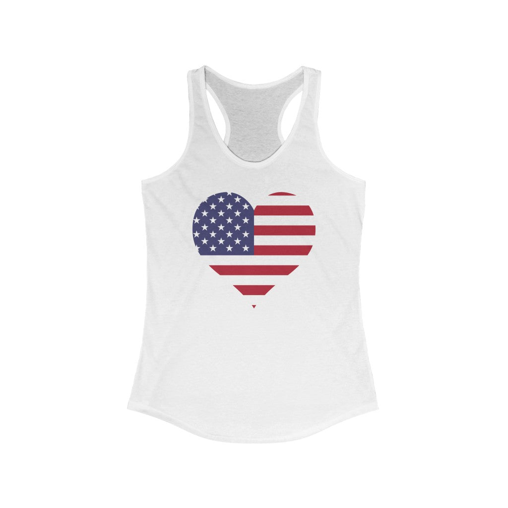 United States of America Heart Flag Tank - Women