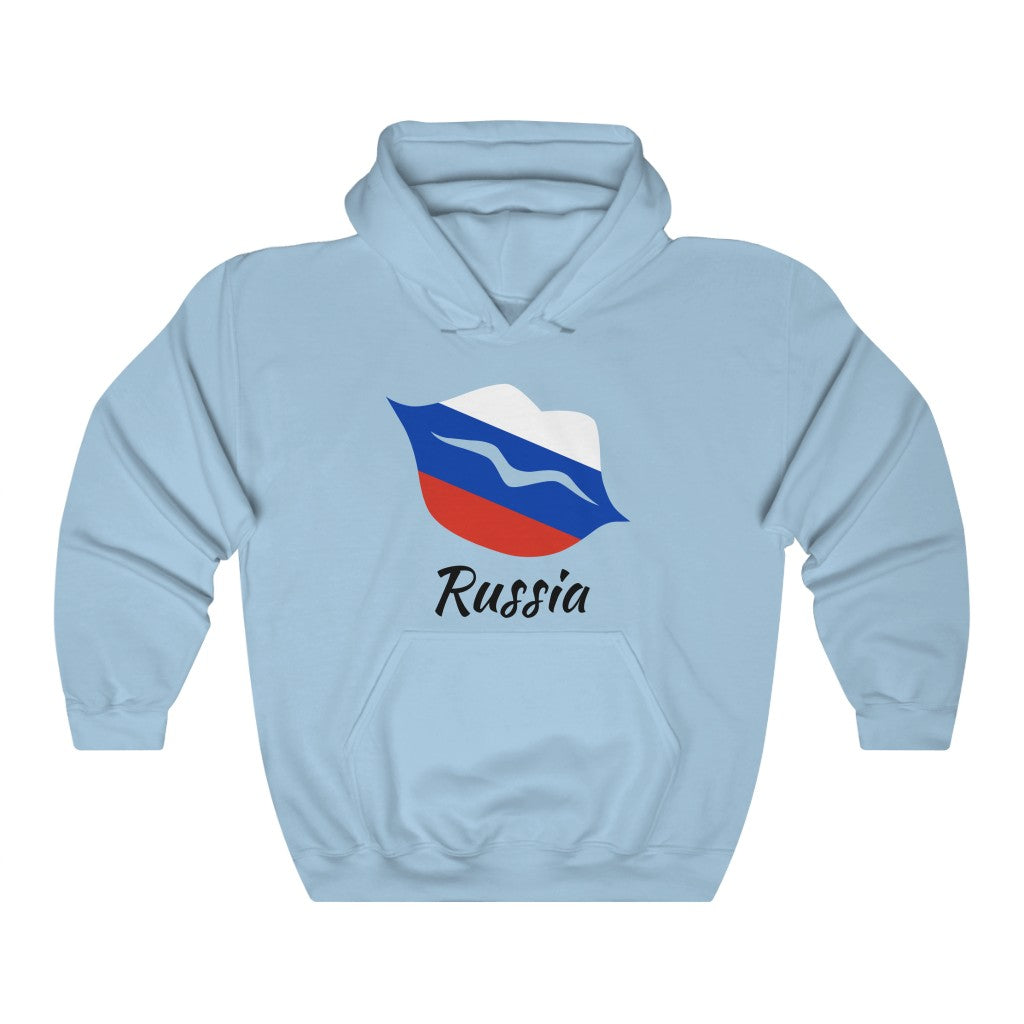 Russia Lips Flag Hoodie Sweatshirt 1 - Unisex
