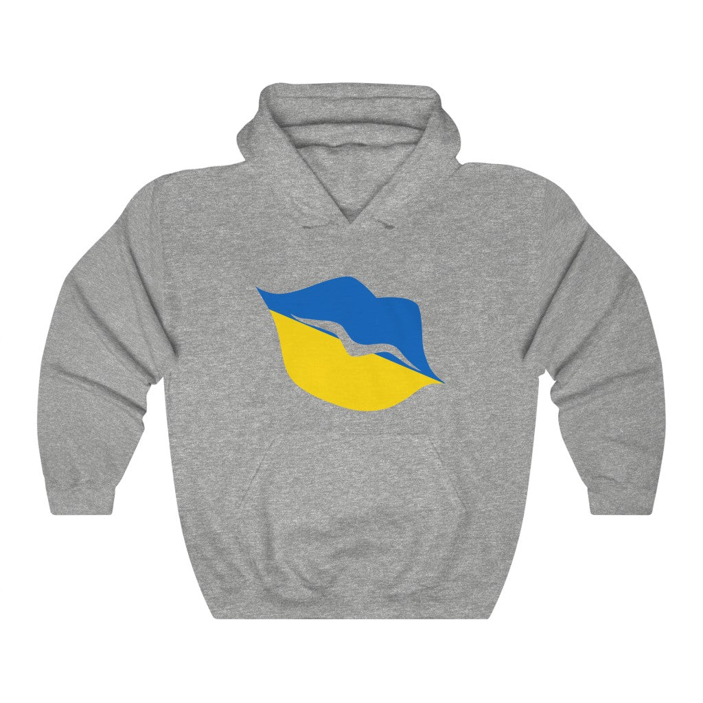 Ukraine Lips Flag Hoodie Sweatshirt - Unisex