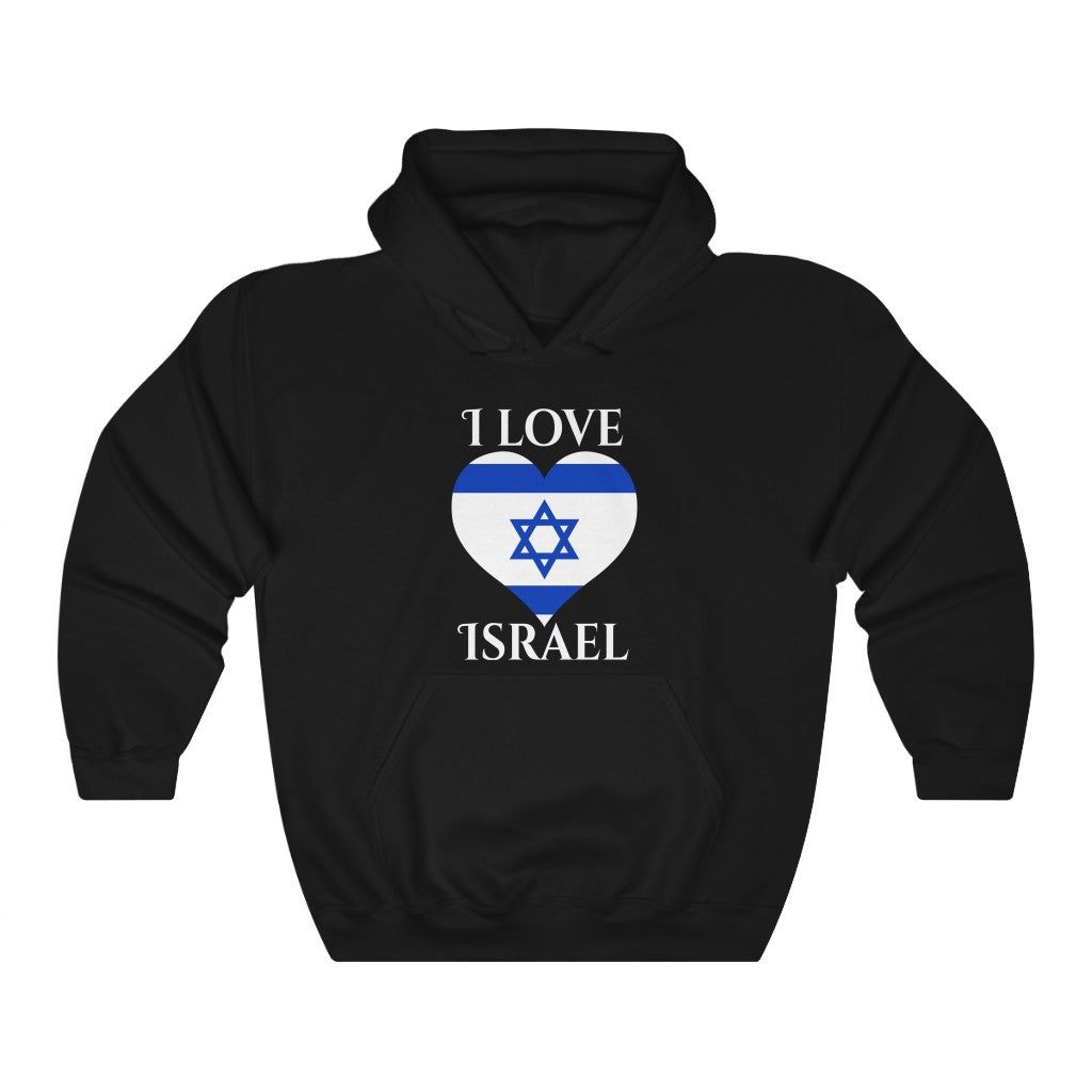 Israel Heart Flag Hoodie Sweatshirt 2 - Unisex