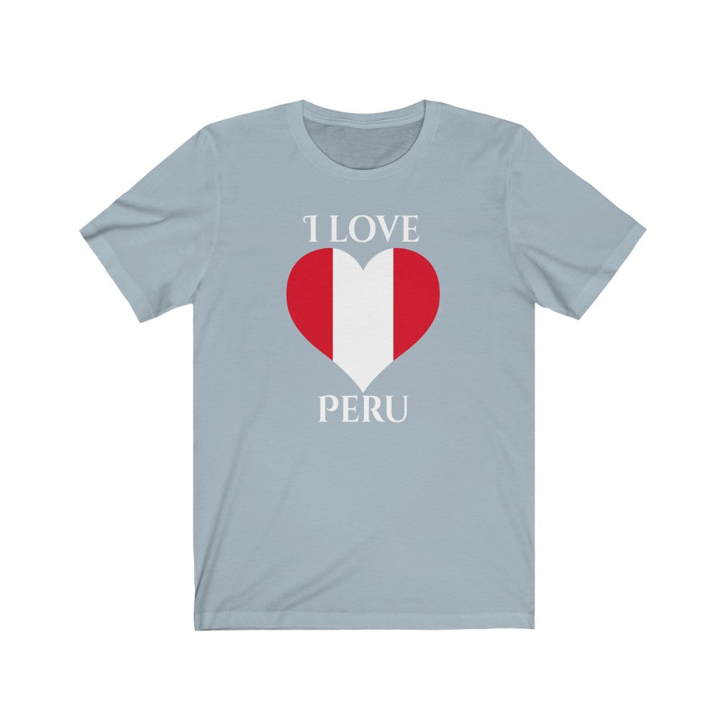 Peru Heart Flag Premium Tee 2 - Unisex