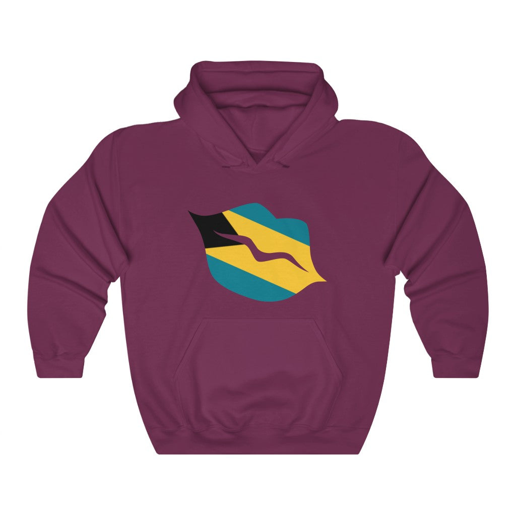 Bahamas Lips Flag Hoodie Sweatshirt - Unisex