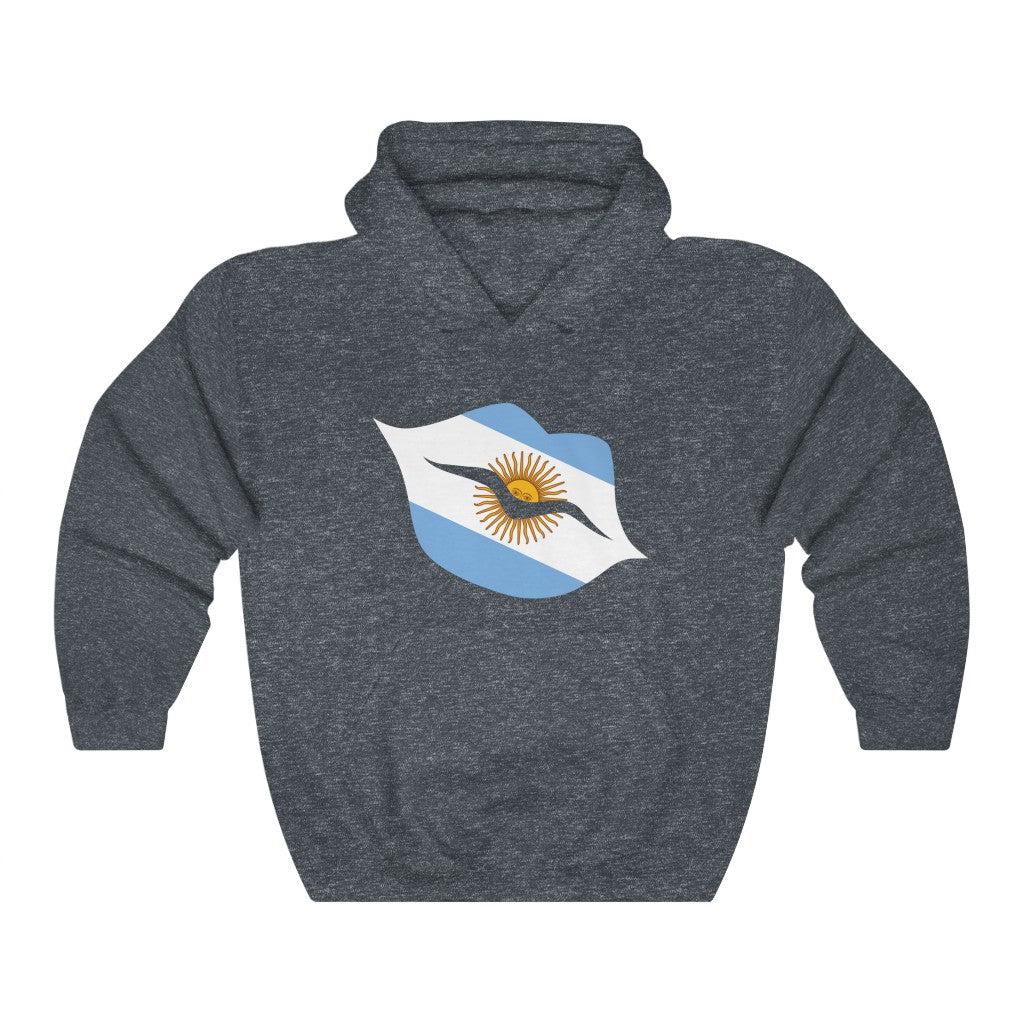 Argentina Lips Flag Hoodie Sweatshirt - Unisex