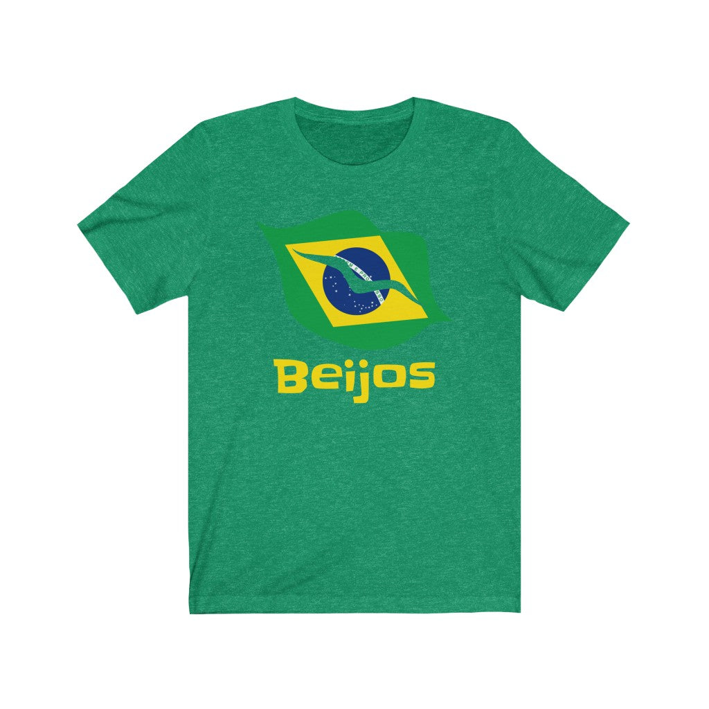 Brazil (Beijos) Lips Flag Premium Tee 1a - Unisex