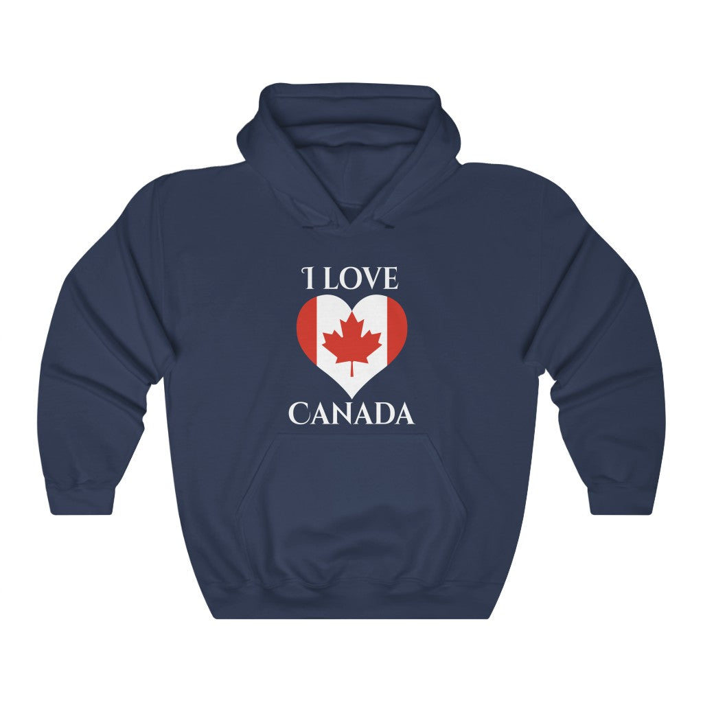 Canada Heart Flag Hoodie Sweatshirt 2 - Unisex