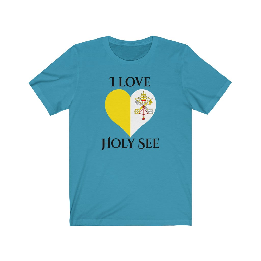 Holy See Heart Flag Premium Tee 1 - Unisex