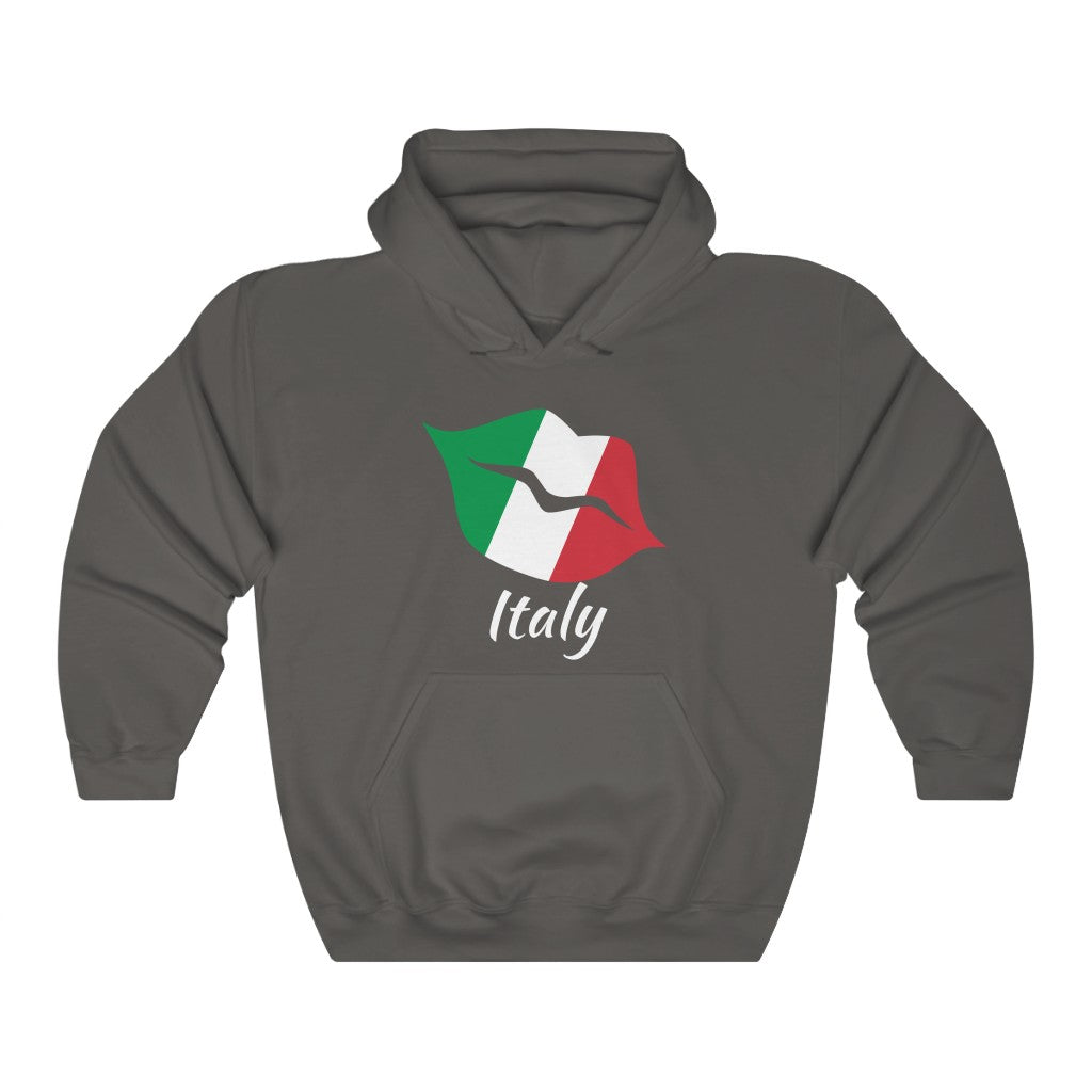 Italy Lips Flag Hoodie Sweatshirt 2 - Unisex