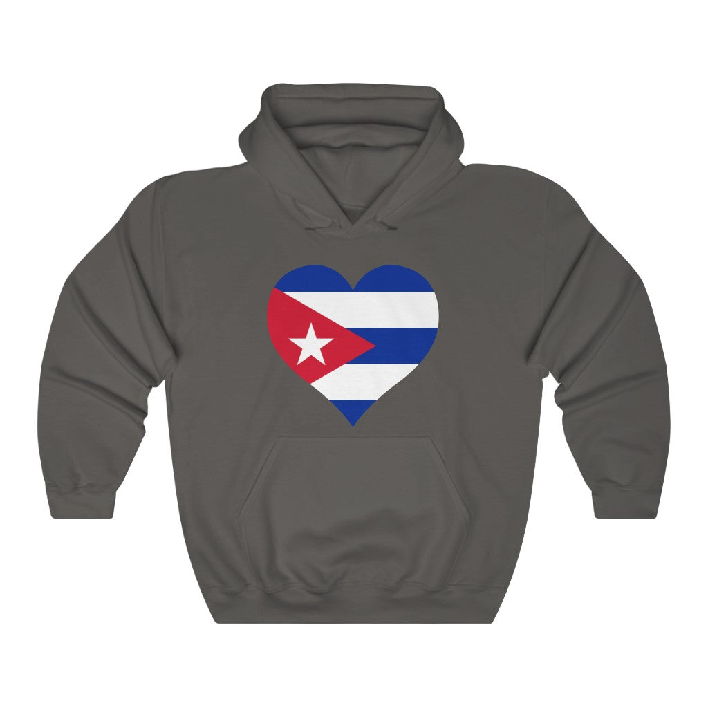 Cuba Heart Flag Hoodie Sweatshirt - Unisex