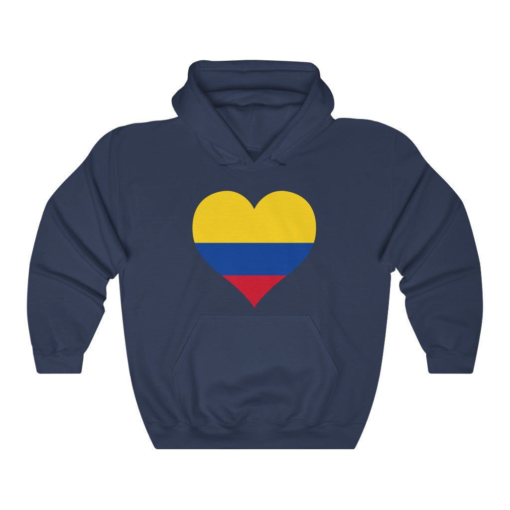 Colombia Heart Flag Hoodie Sweatshirt - Unisex