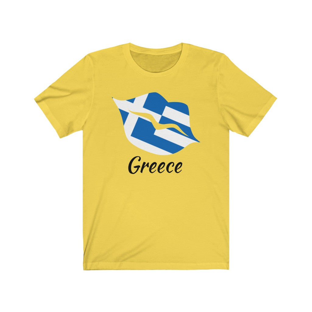 Greece Lips Flag Premium Tee 1 - Unisex