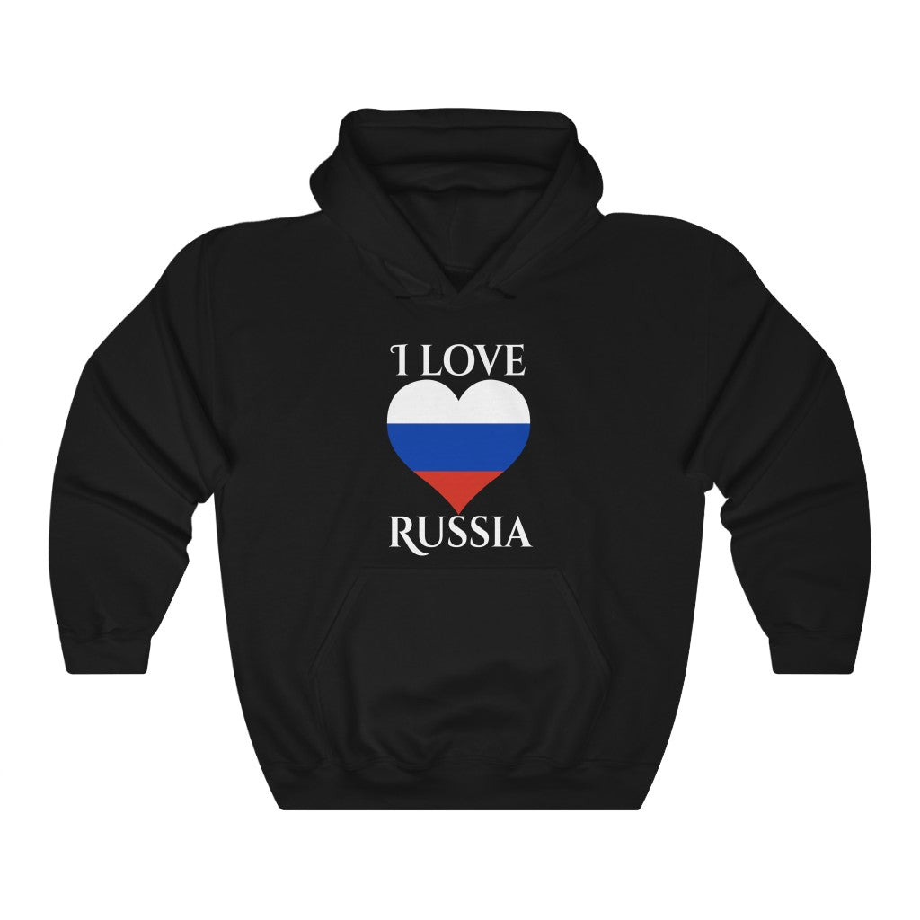 Russia Heart Flag Hoodie Sweatshirt 2 - Unisex