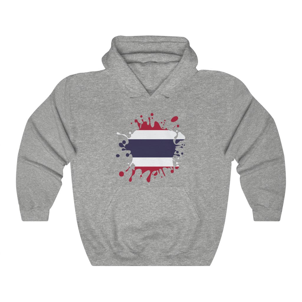 Thailand Splat Flag Hoodie Sweatshirt - Unisex