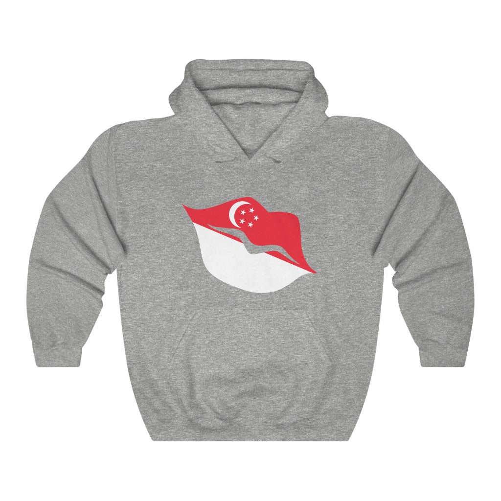 Singapore Lips Flag Hoodie Sweatshirt - Unisex