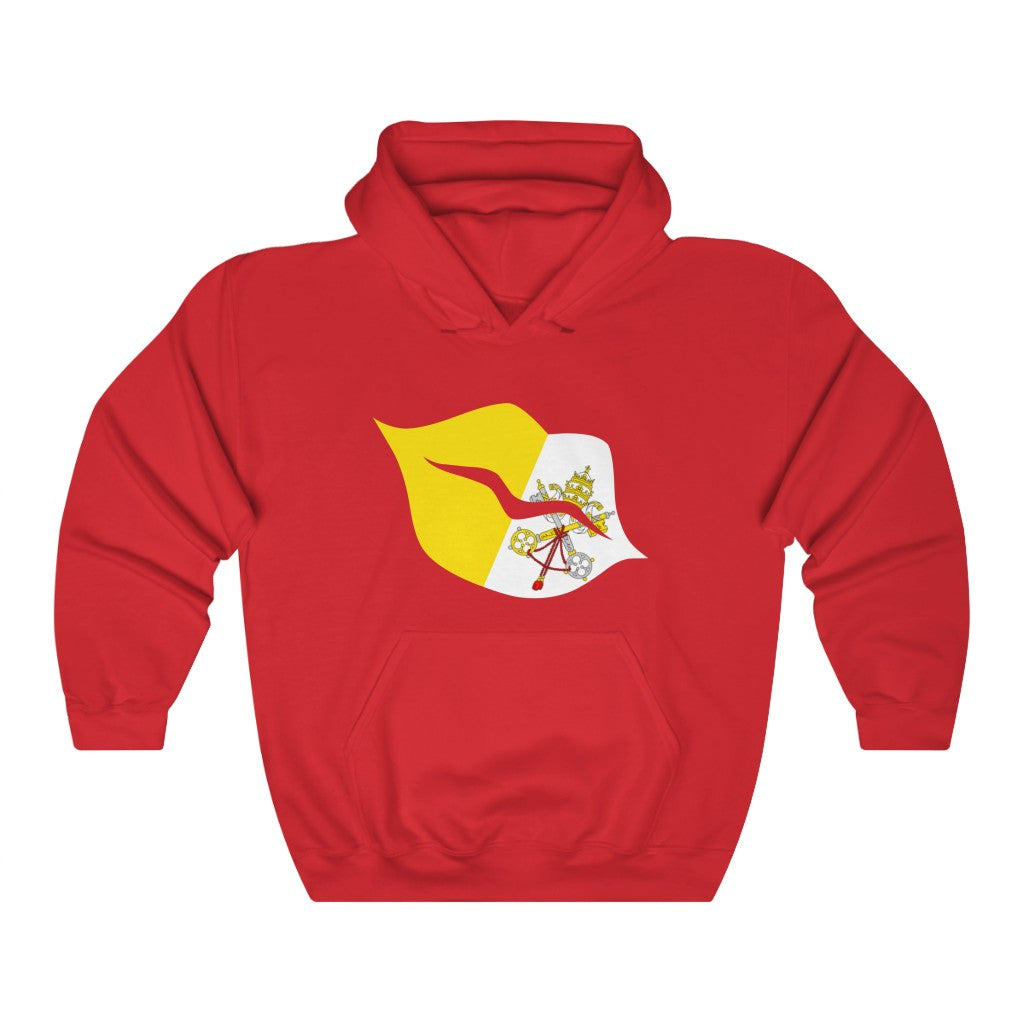 Holy See Lips Flag Hoodie Sweatshirt - Unisex