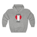 Peru Heart Flag Hoodie Sweatshirt 1 - Unisex