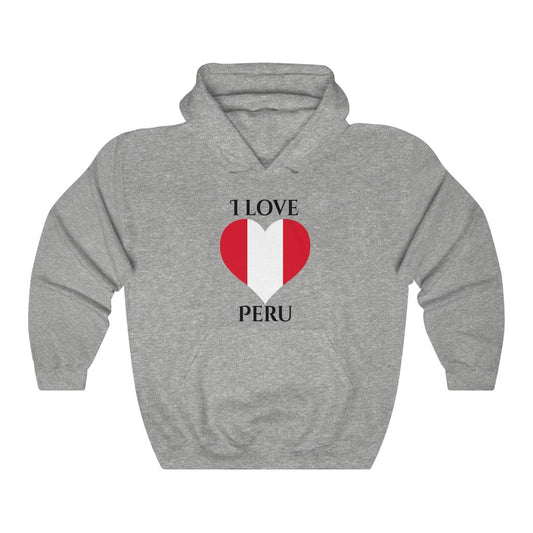 Peru Heart Flag Hoodie Sweatshirt 1 - Unisex