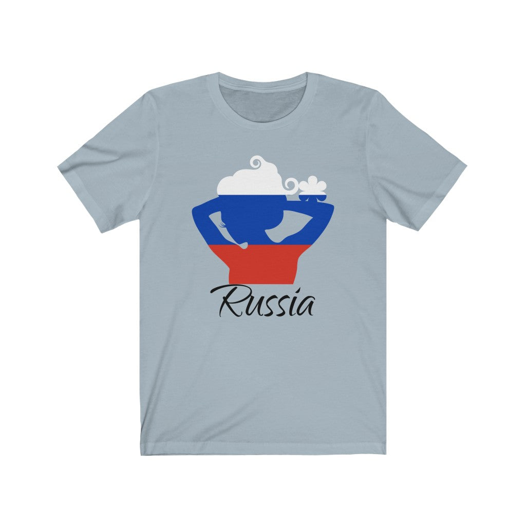 Russia Lady Flag Premium Tee 1 - Unisex