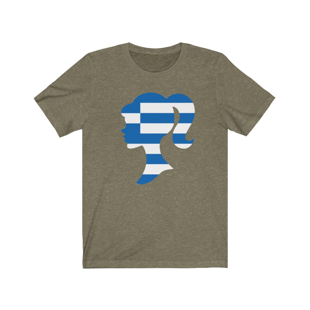 Greece Girl Flag Premium Tee - Unisex