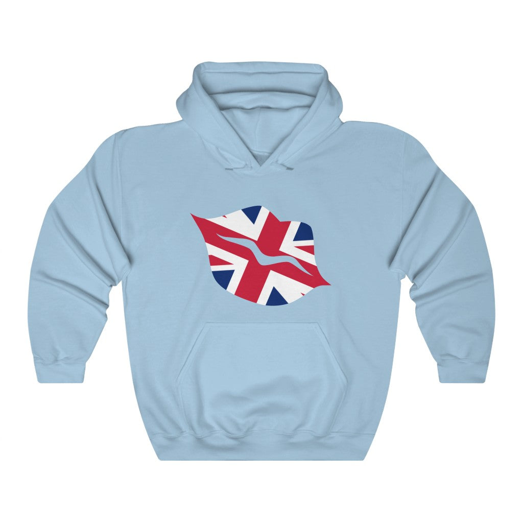 United Kingdom Lips Flag Hoodie Sweatshirt - Unisex