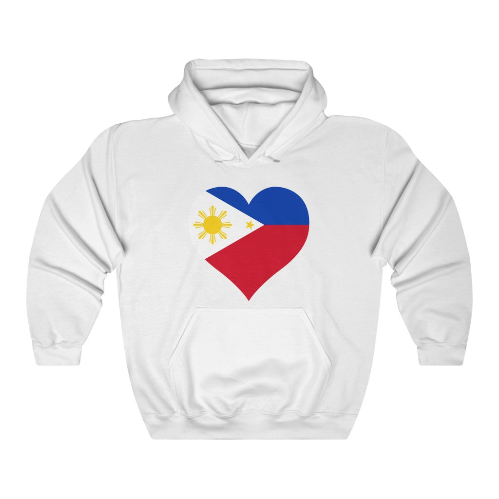 Philippines Heart Flag Hoodie Sweatshirt - Unisex
