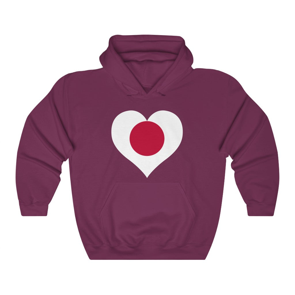 Japan Heart Flag Hoodie Sweatshirt - Unisex