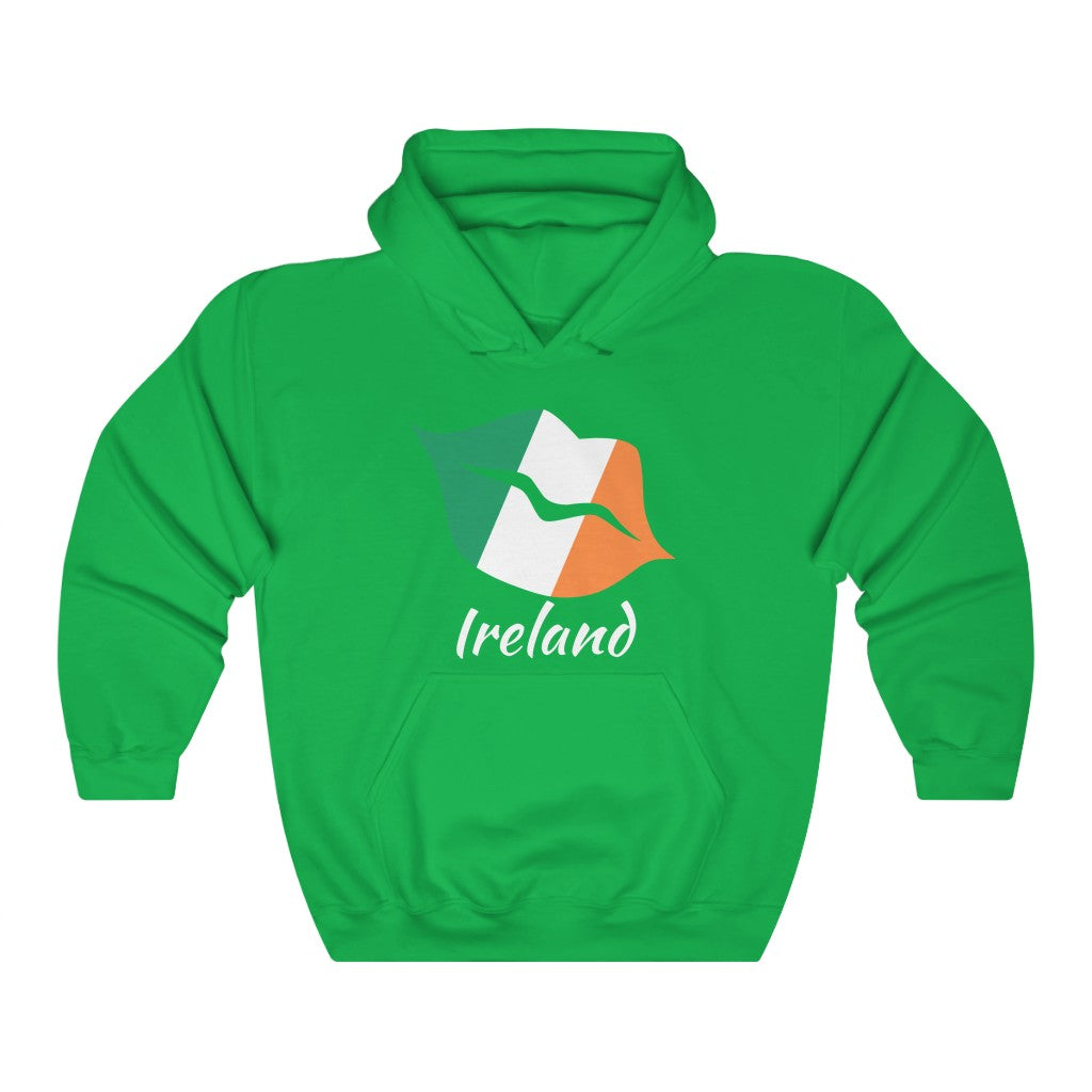 Ireland Lips Flag Hoodie Sweatshirt 2 - Unisex