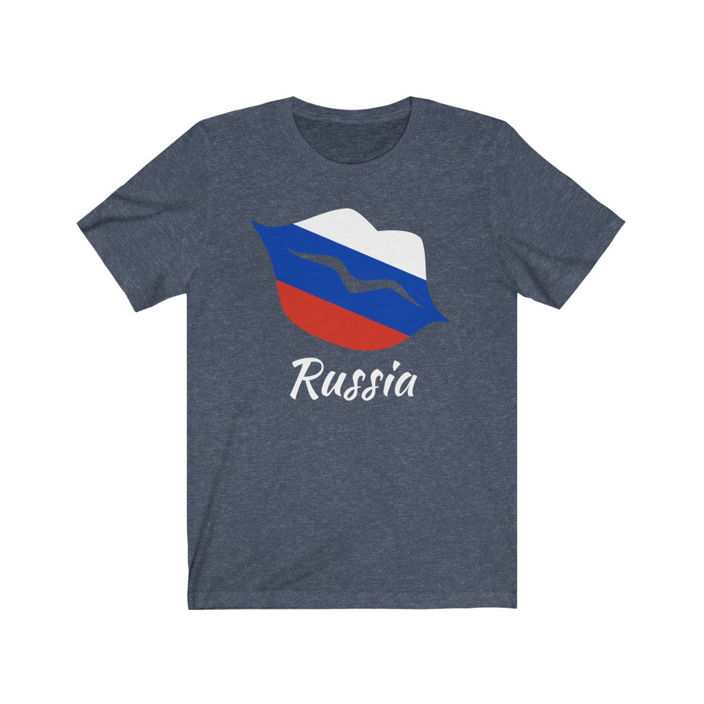 Russia Lips Flag Premium Tee 2 - Unisex