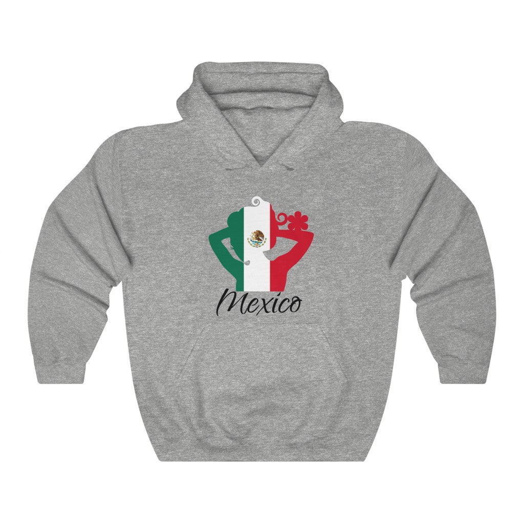 Mexico Lady Flag Hoodie Sweatshirt 1 - Unisex