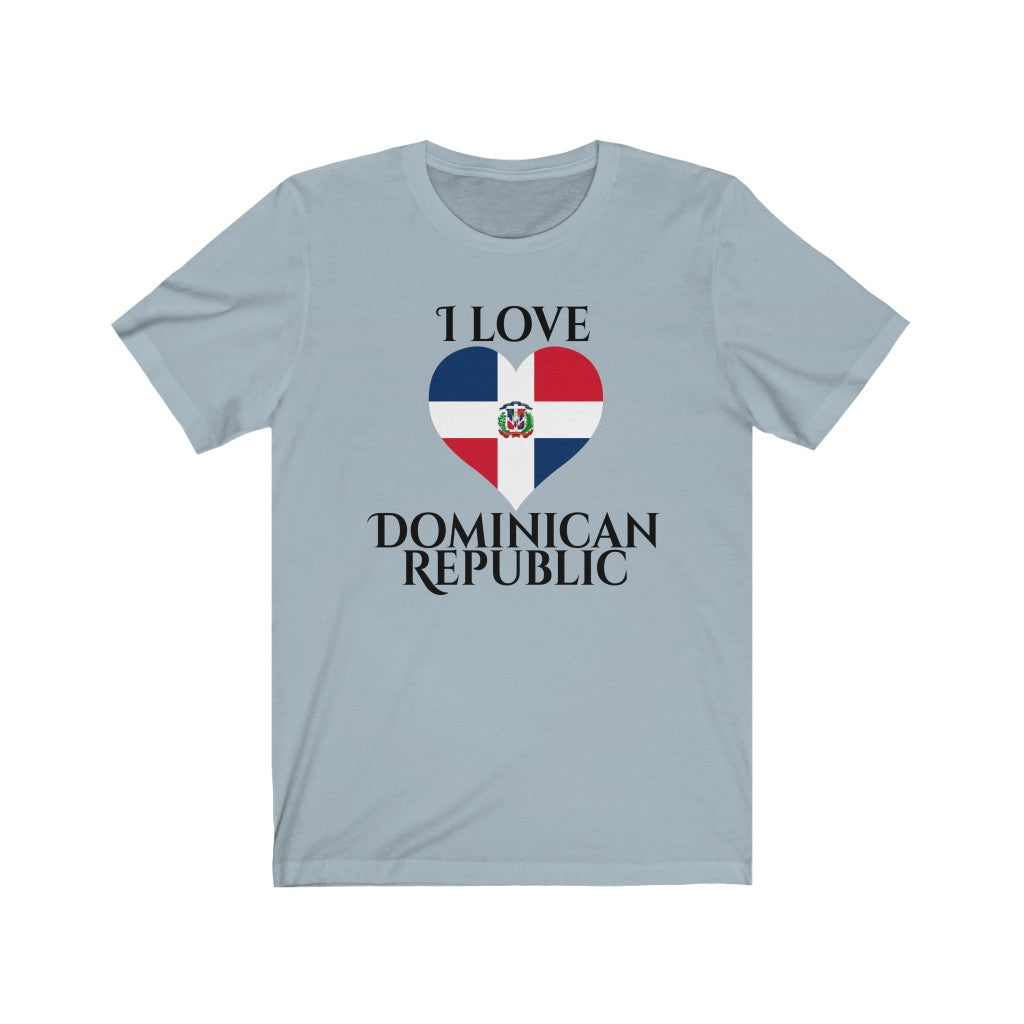 Dominican Republic Heart Flag Premium Tee 1 - Unisex