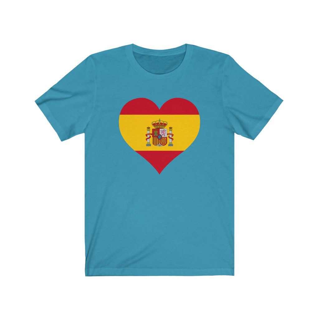 Spain Heart Flag Premium Tee - Unisex