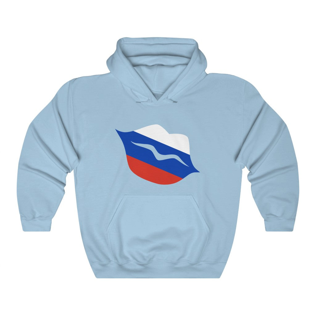Russia Lips Flag Hoodie Sweatshirt - Unisex