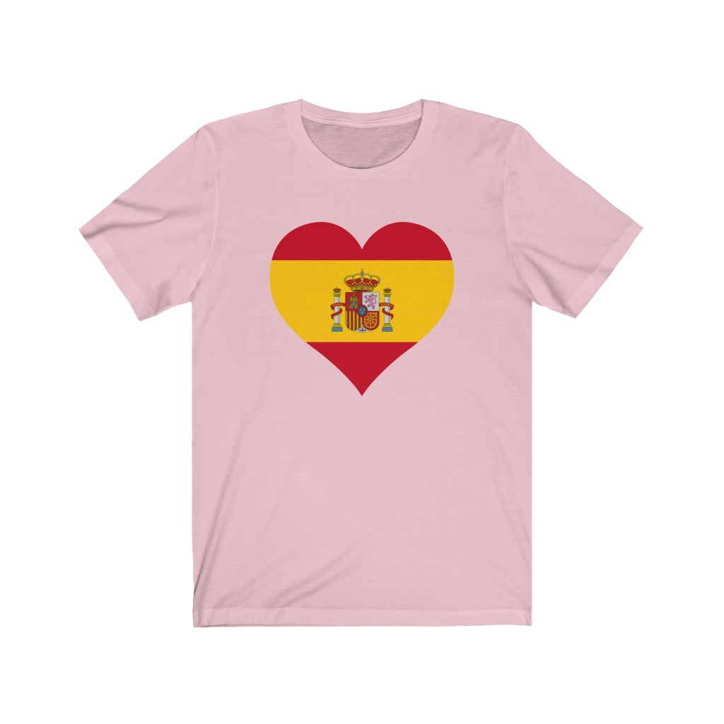 Spain Heart Flag Premium Tee - Unisex