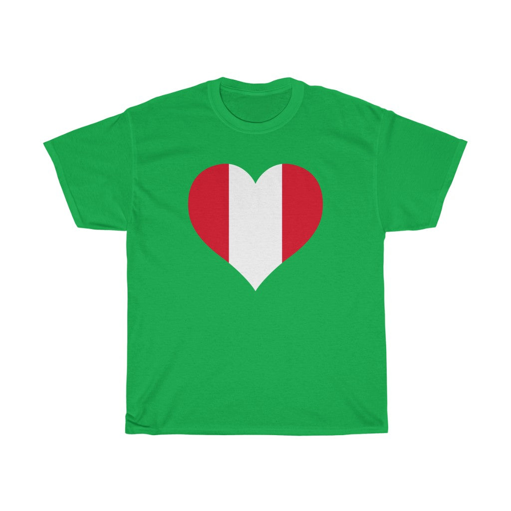 Peru Heart Flag Standard Tee - Unisex