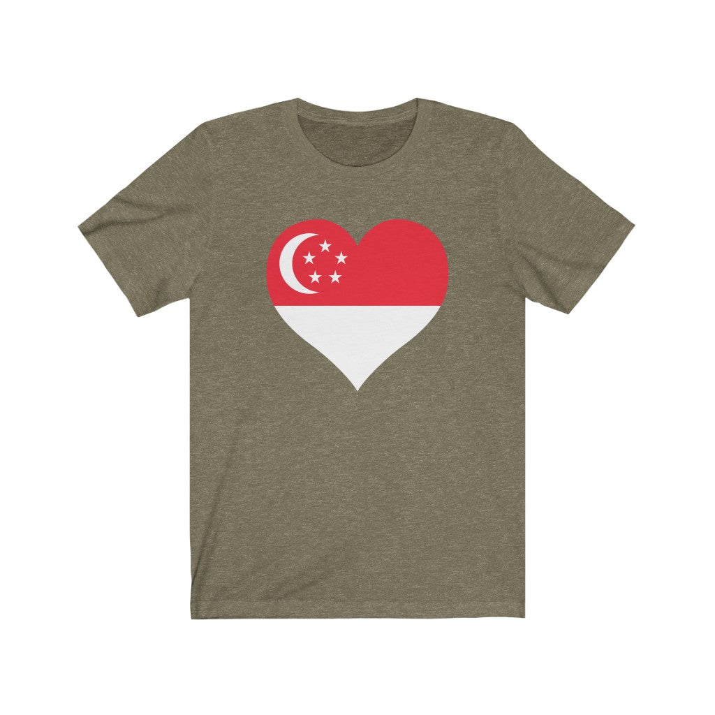 Singapore Heart Flag Premium Tee - Unisex