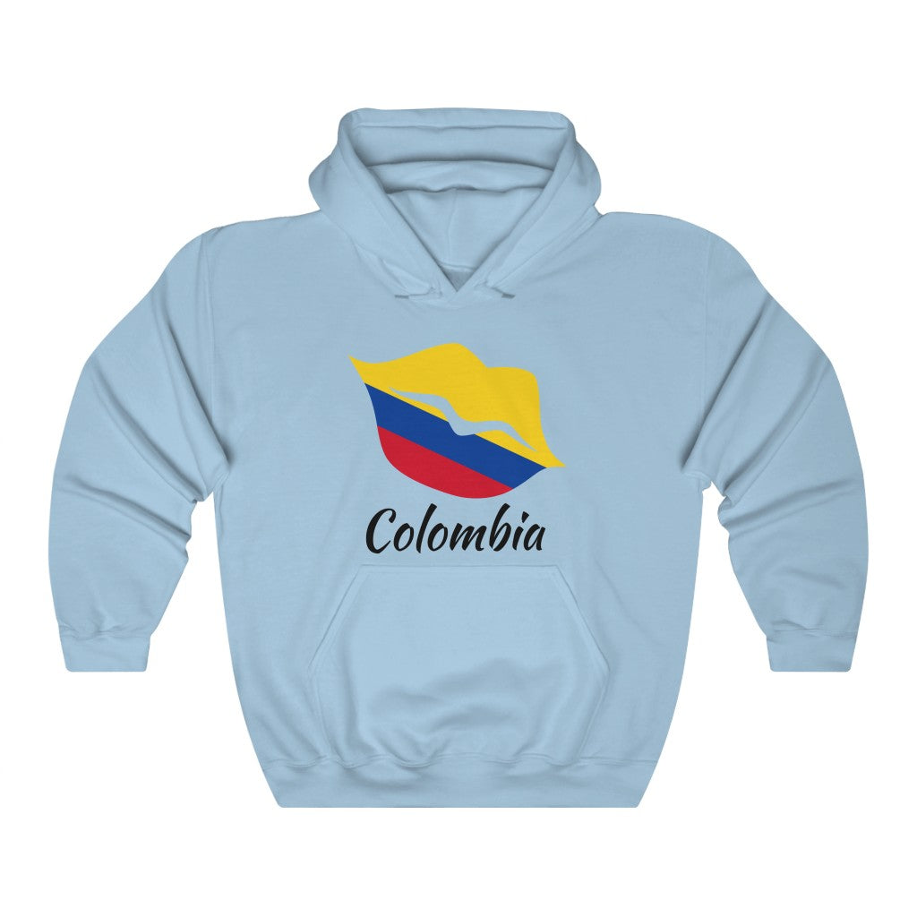 Colombia Lips Flag Hoodie Sweatshirt 1 - Unisex